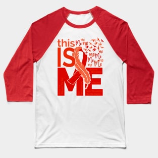 This Is Me - Awareness Feather Ribbon - Red Baseball T-Shirt